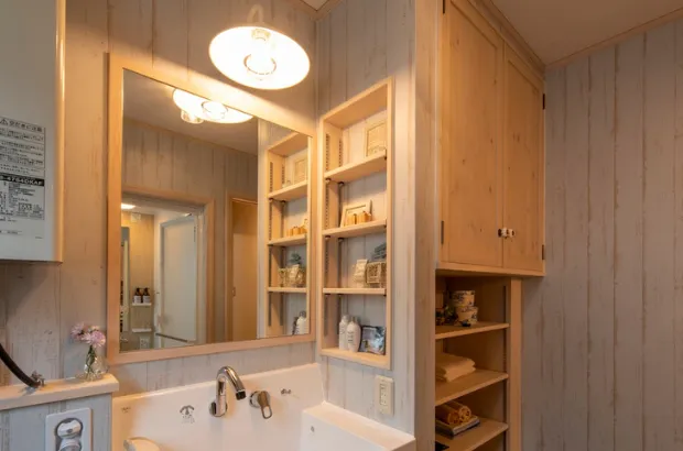 インナーガレージのある3LDK平屋