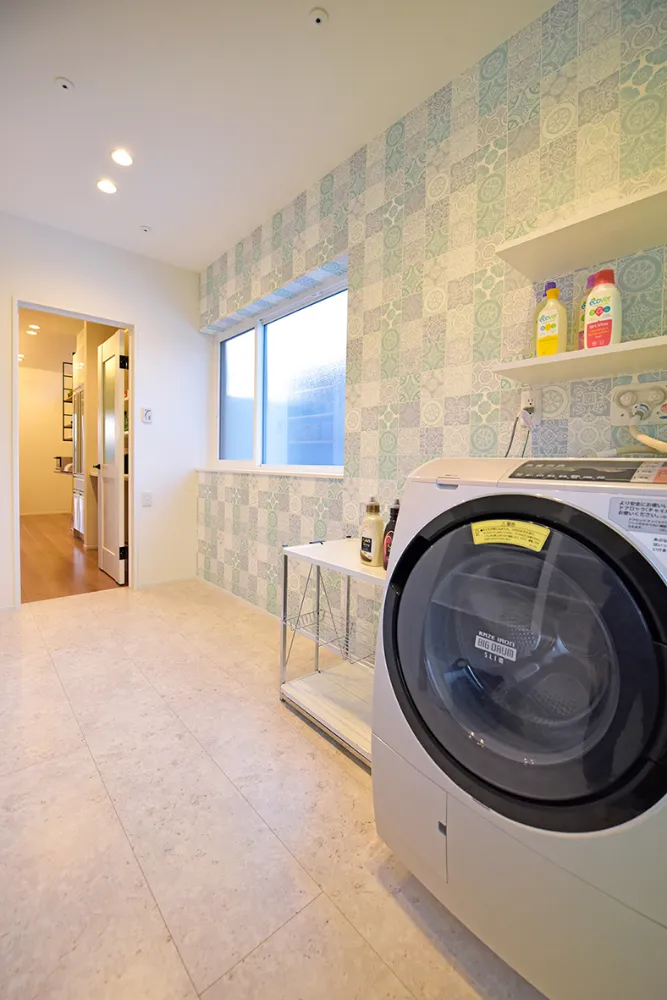 軽やかなユーティリティルーム