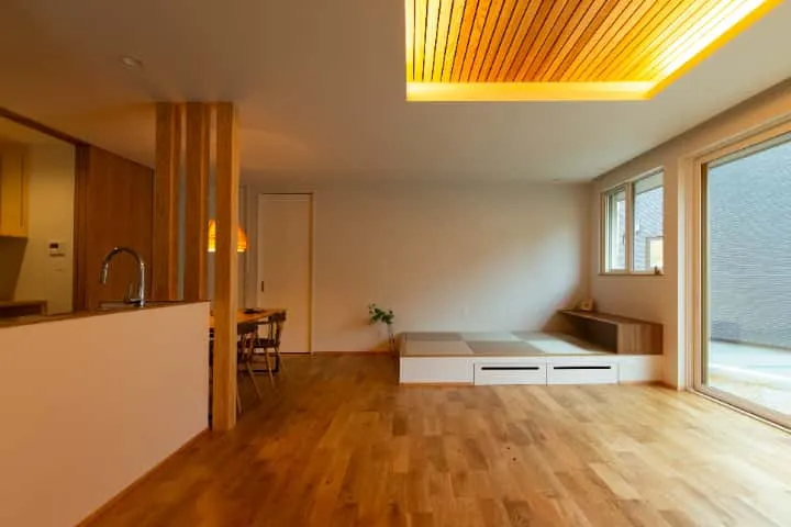 田の字型ゾーン、スクエアリビングの家