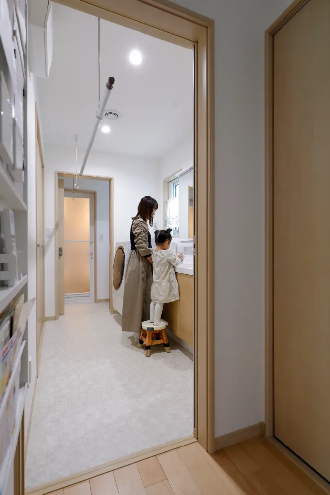 リビングを家の中心に。家族とのつながりを考えたお家