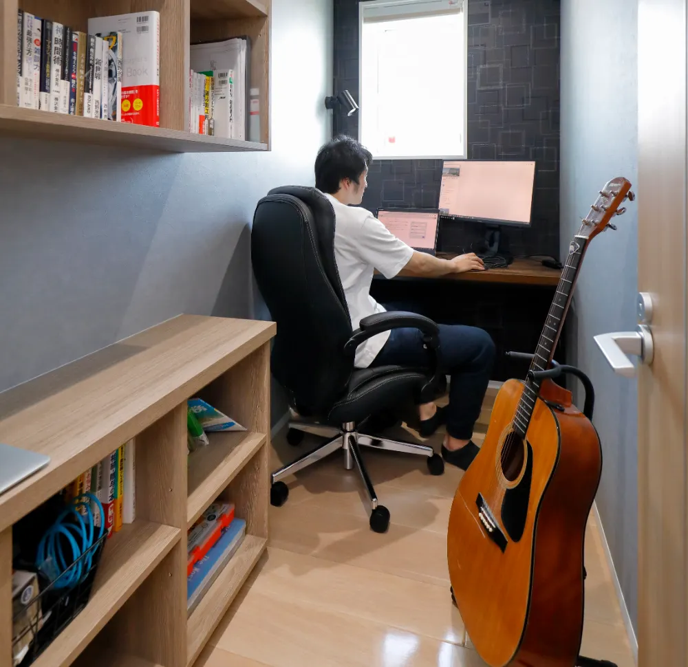 子育て・家事動線と、開放感を両立した家