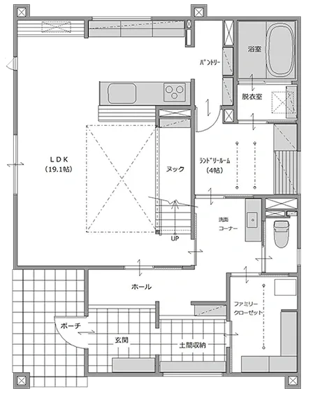 家事1階完結型の神動線プラン！ いま体感すべき高性能全館空調と家事ラク設計の